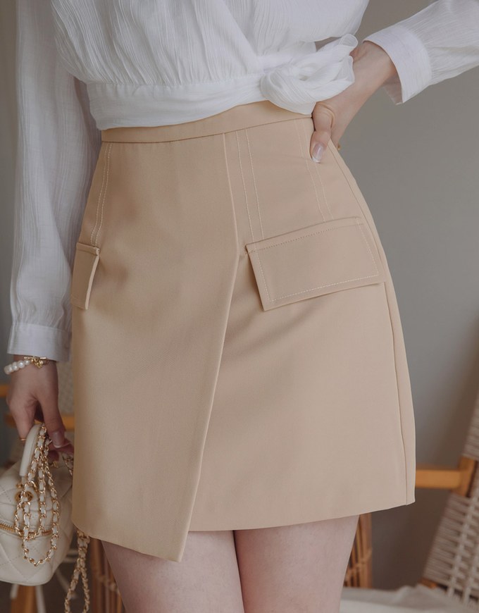 Bias Cut Finest A Line Mini Skirt