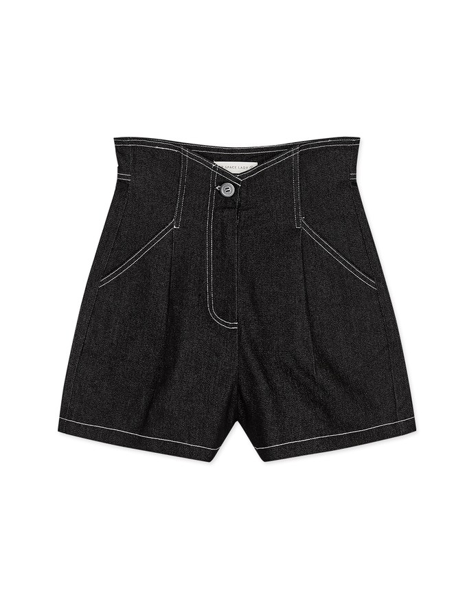 Lengthen High Waisted Denim Jeans Shorts