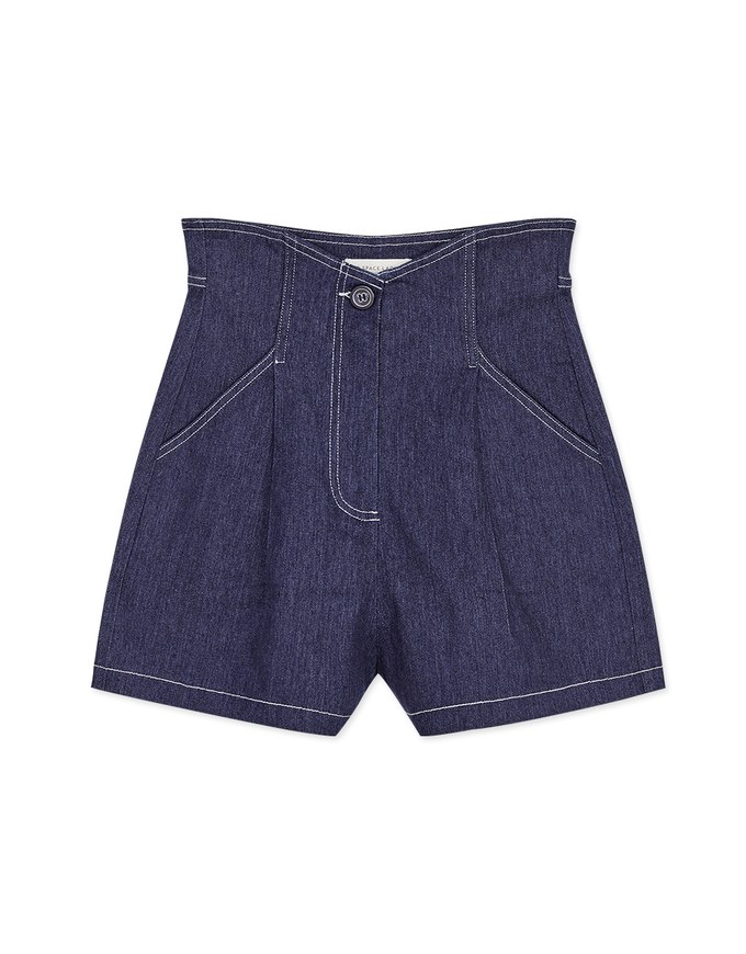 Lengthen High Waisted Denim Jeans Shorts