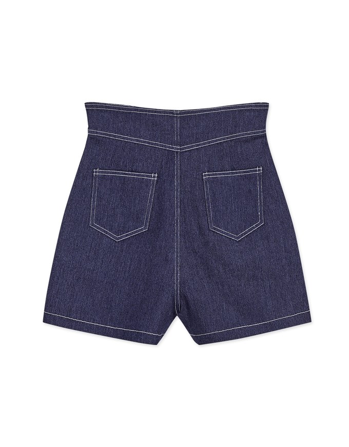 Lengthen High Waisted Denim Jeans Shorts