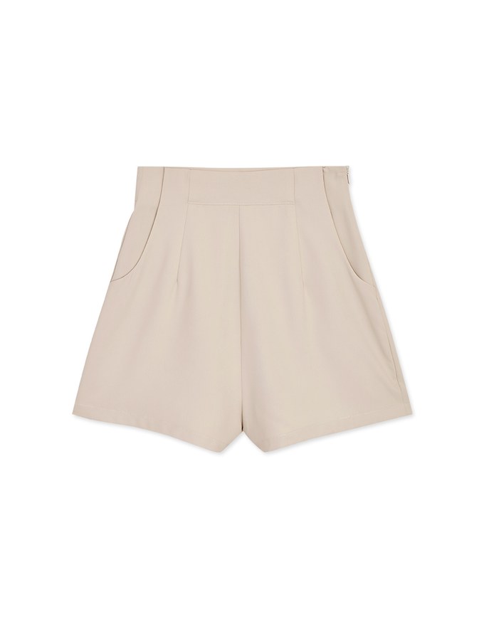Minimal Classic Pleated High Waisted Shorts