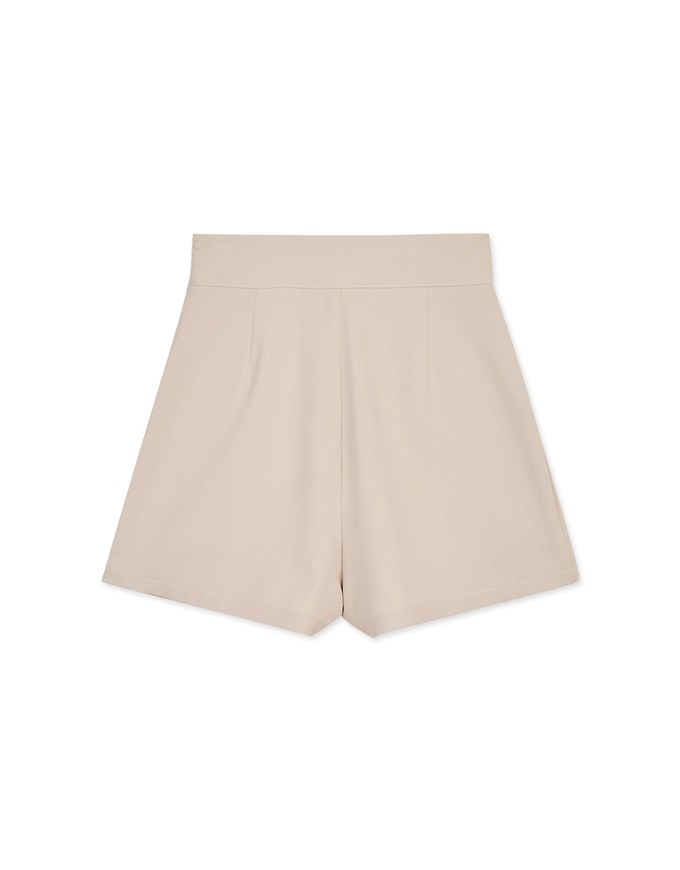 Minimal Classic Pleated High Waisted Shorts