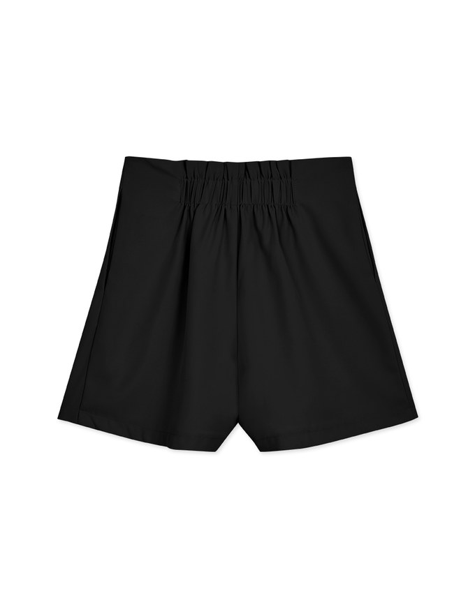 360° High Waisted Side-Button Pleated Suit Shorts