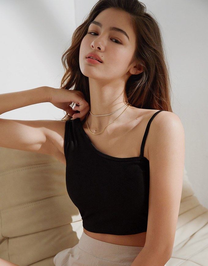 Stark Minimalism Asymmetrical Bralette (With Padding)