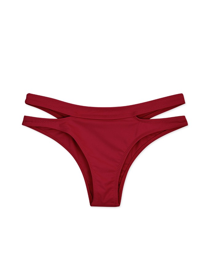 Double Strap Cut-Out Bikini Bottom