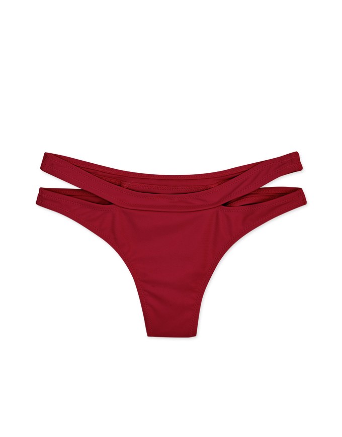 Double Strap Cut-Out Bikini Bottom