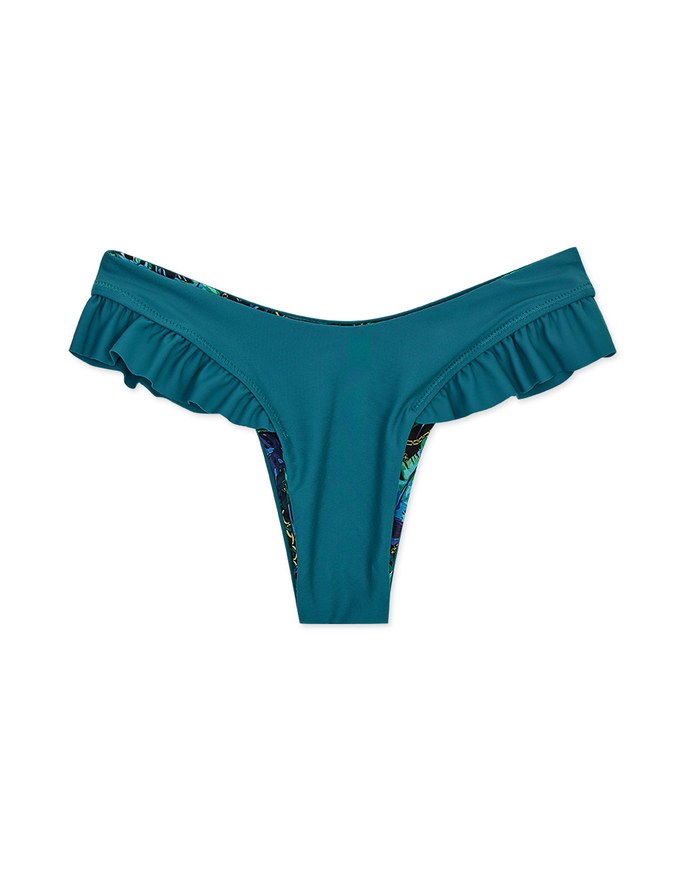 2WAY Printed Ruffled Bikini Bottom