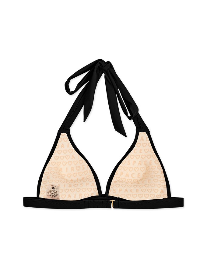 【PUSH UP】Plain Color Bikini Top With Narrow Cups And Bra Padded