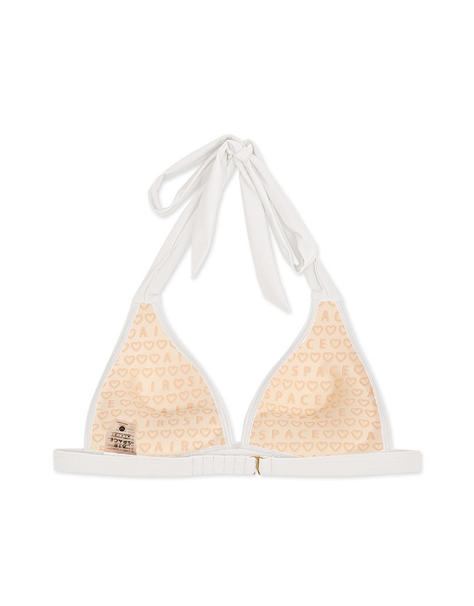 【PUSH UP】Plain Color Bikini Top With Narrow Cups And Bra Padded