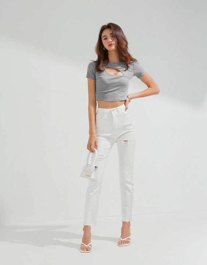 Hollow Design Crop Top