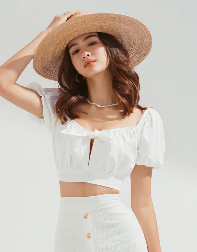 2Way Twist Knot Cotton Linen Crop Top