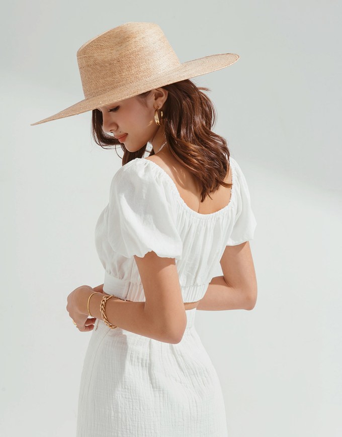 2Way Twist Knot Cotton Linen Crop Top