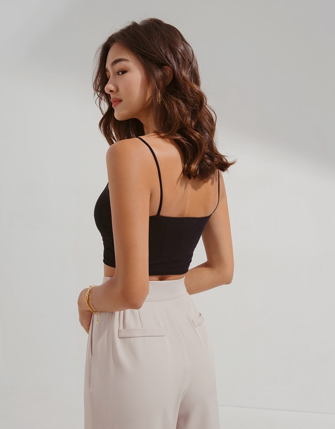 Sexy Tie Front Scratch Cami Top