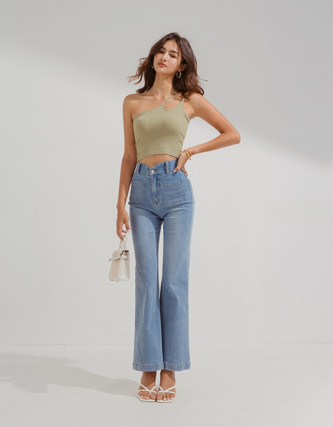 【Air 2.0】Zero-Wearing Comfortable Breasts One-Shoulder Gold Chain Bra Top