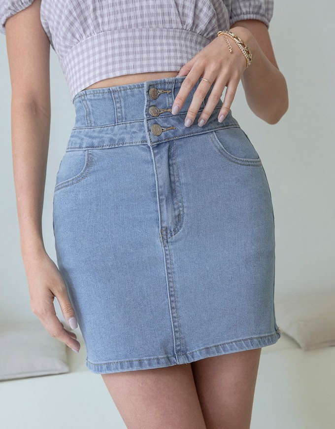 【Den!m LITE】Breezy Cooling No Filter Shape-Up Slimming Denim Jeans Skirt