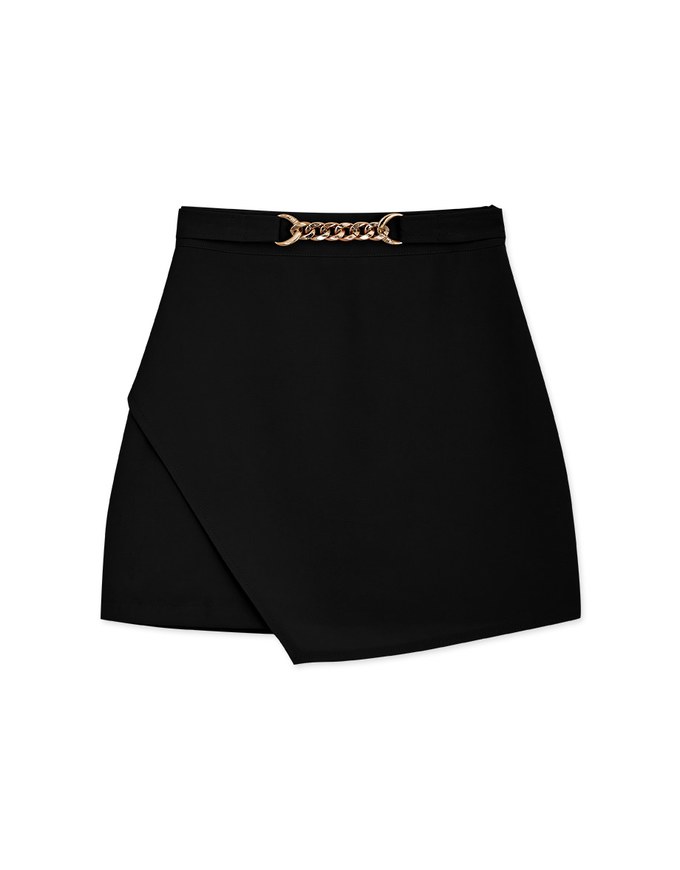 Diagonal Design A-Line Skirt