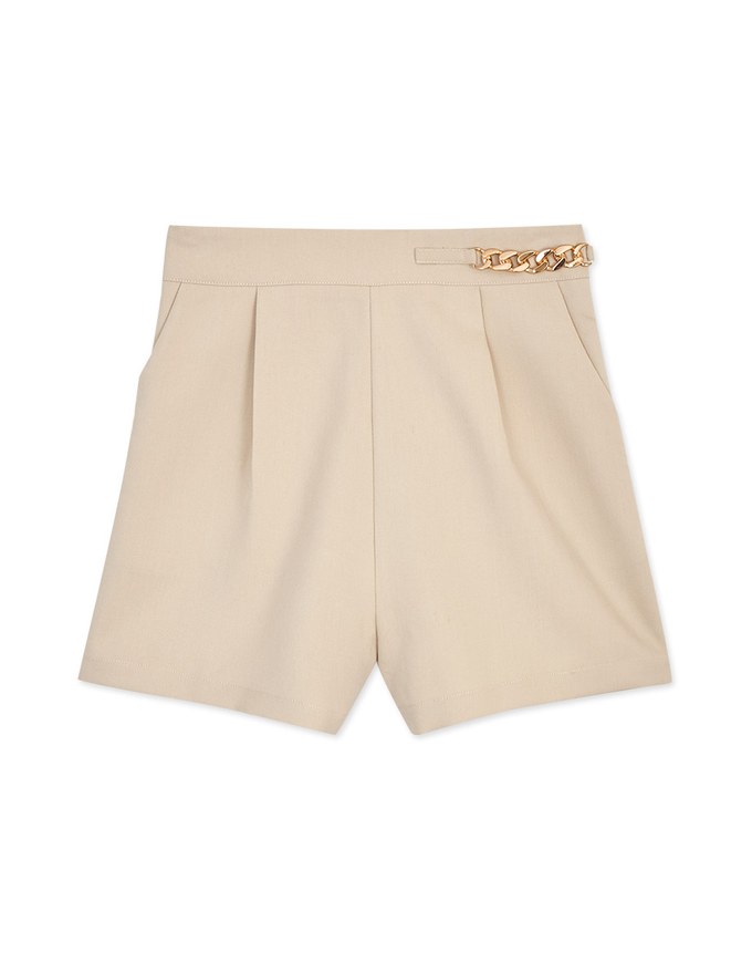 Enhanced Side-Metallic Chain Shorts