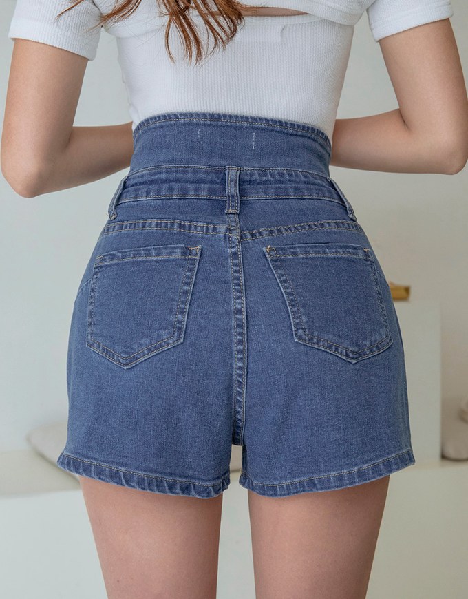 【Den!m LITE】Breezy Cooling No Filter Shape-Up Slimming Denim Shorts