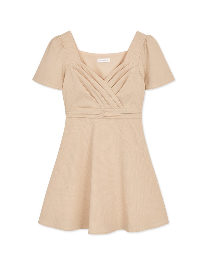 Sweet Sultry Overlap Pleated Mini Dress