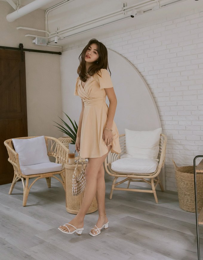Sweet Sultry Overlap Pleated Mini Dress