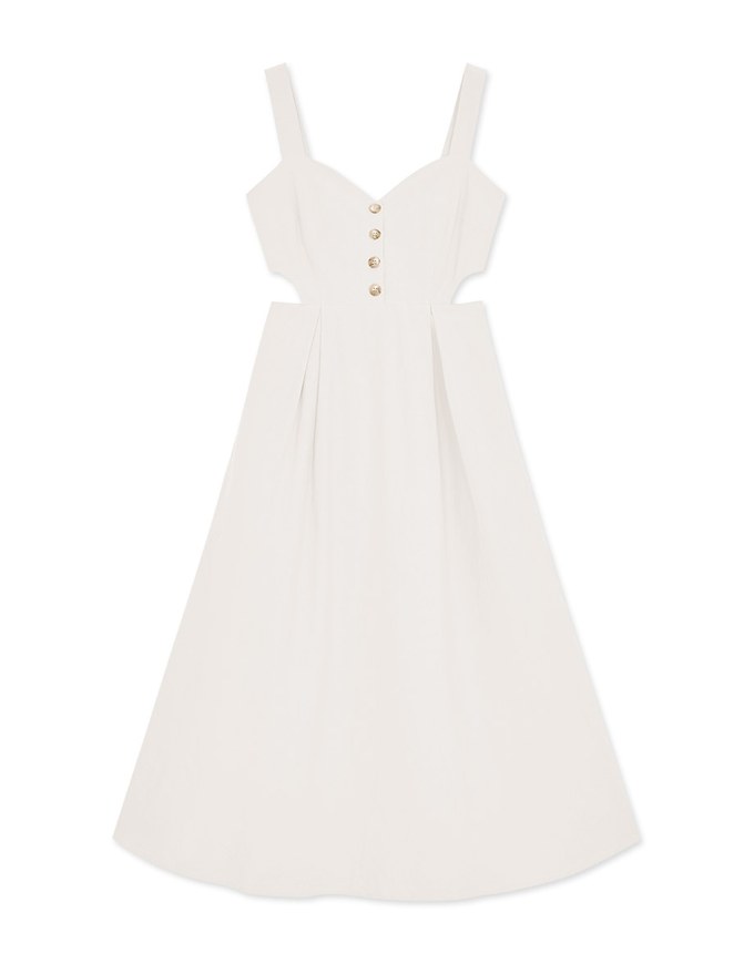 Sweetheart Neckline Side-Hollow Maxi Dress