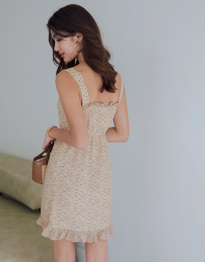 Ditsy Floral Ruffle Mini Dress