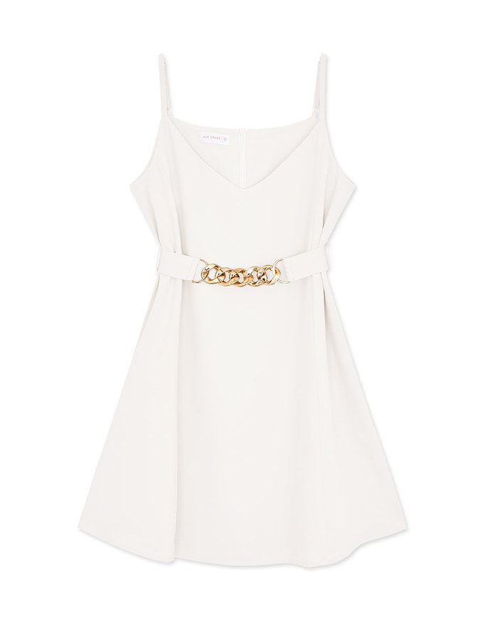Sensual Gold Chain Thin Strap Dress