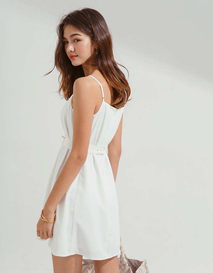 Sensual Gold Chain Thin Strap Dress