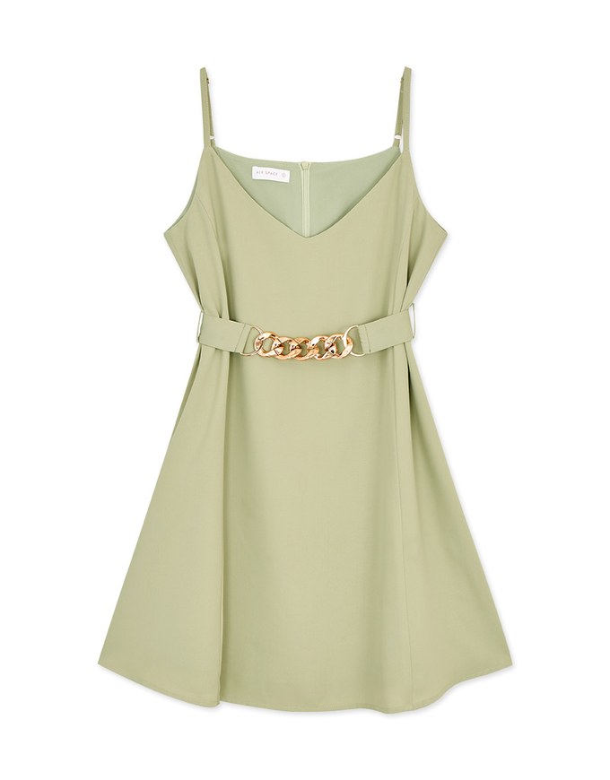 Sensual Gold Chain Thin Strap Dress