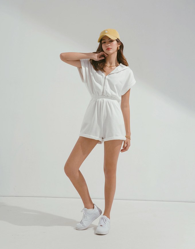 Laidback Casual Hoodie Playsuit