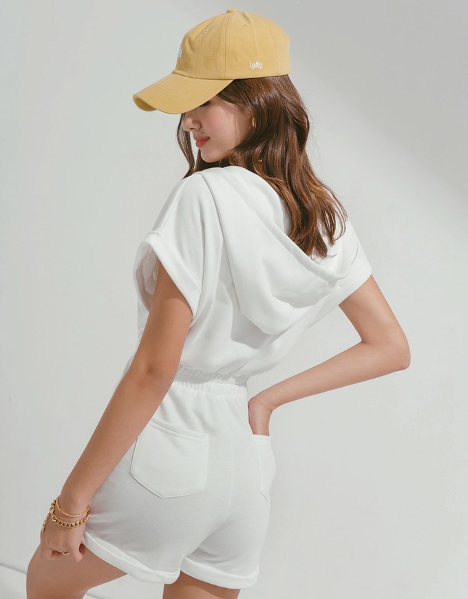Laidback Casual Hoodie Playsuit