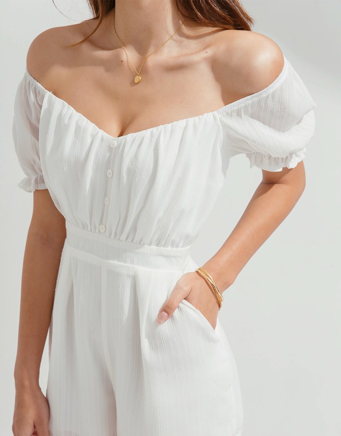 2Way Straight Pattern Sleeveless Playsuit