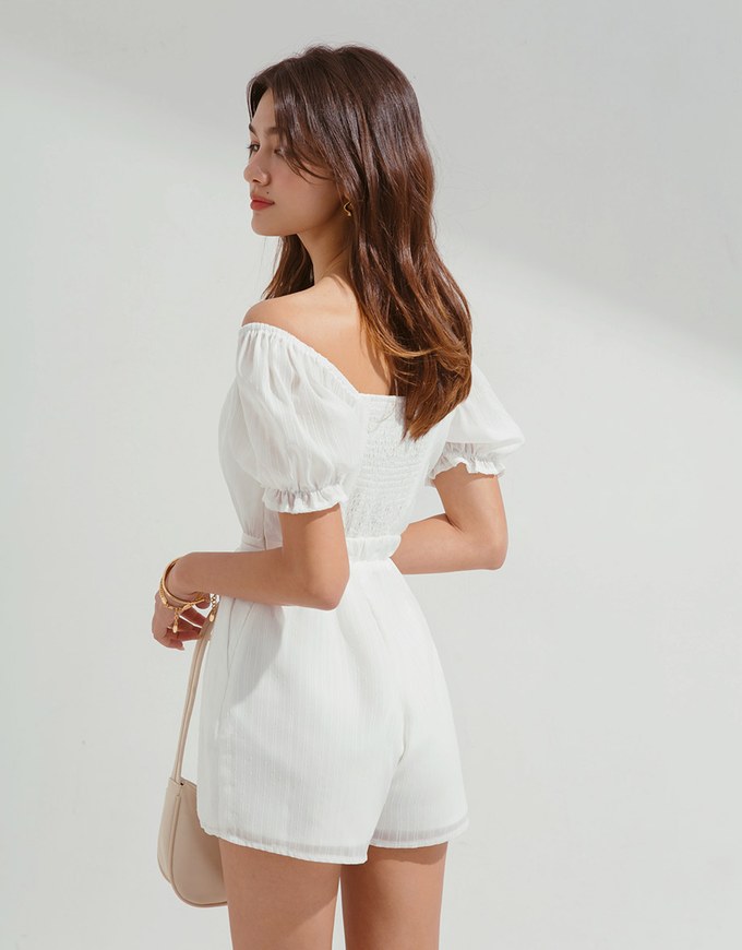 2Way Straight Pattern Sleeveless Playsuit
