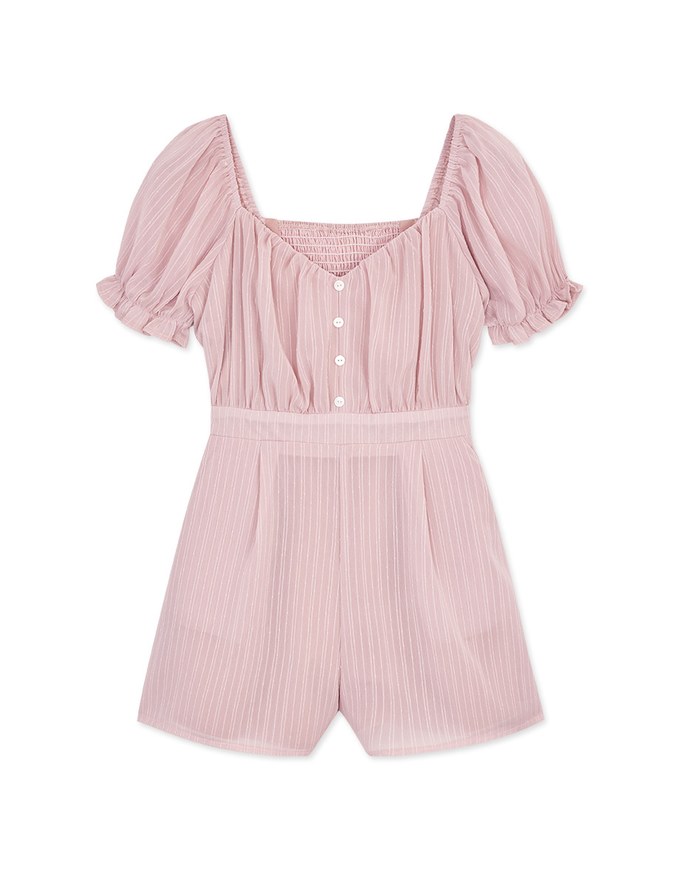 2Way Straight Pattern Sleeveless Playsuit