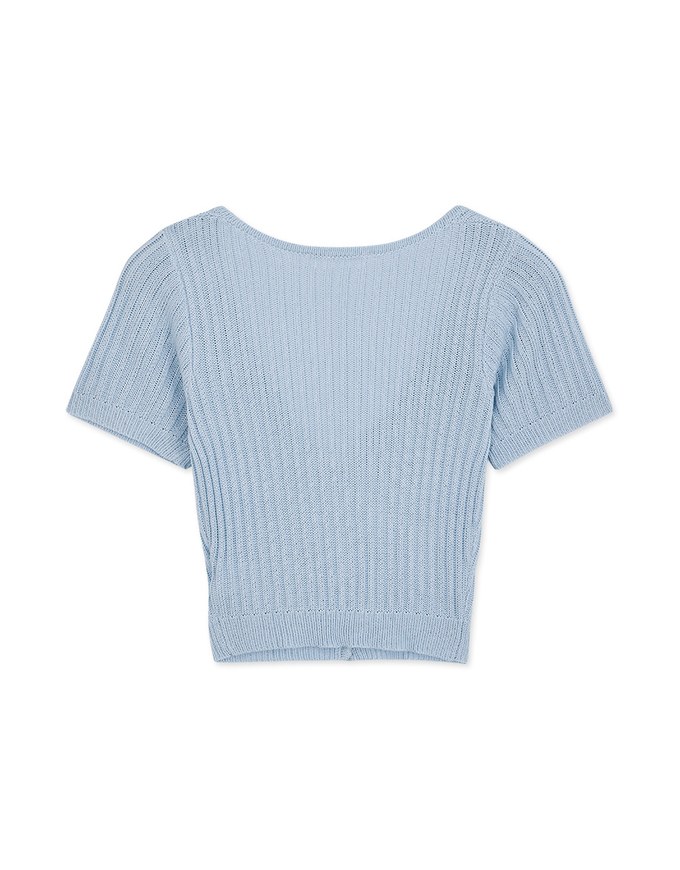 Knit Button Down Crop Top