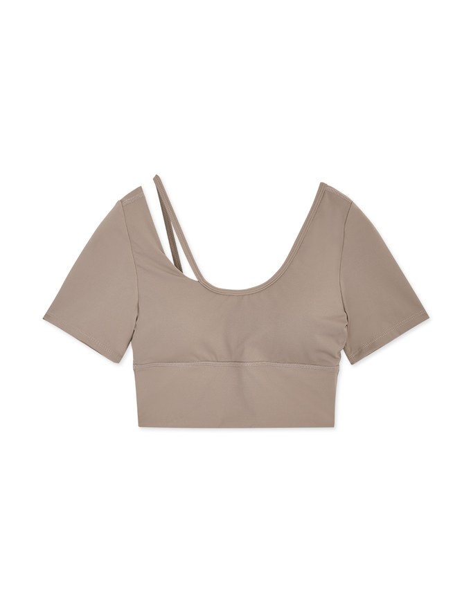 Push Up U Neck Single Line Sports Bra (With Padding)