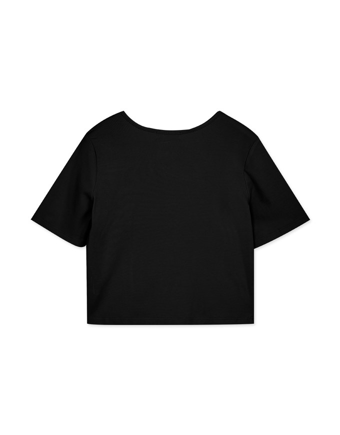 Iconic Metallic Chain Hollow Front Top