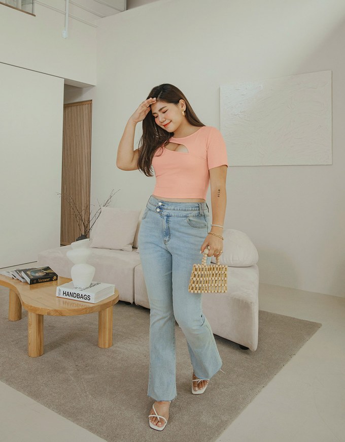 Edgy Chic Cut Out Crop Top