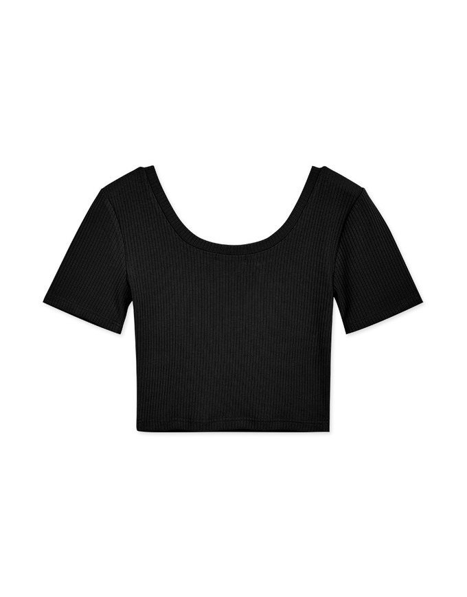 Understated Elegant Metallic Chain Crop Top