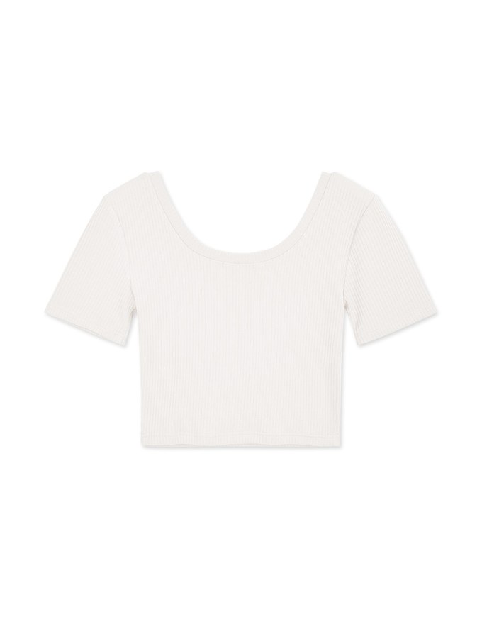 Understated Elegant Metallic Chain Crop Top