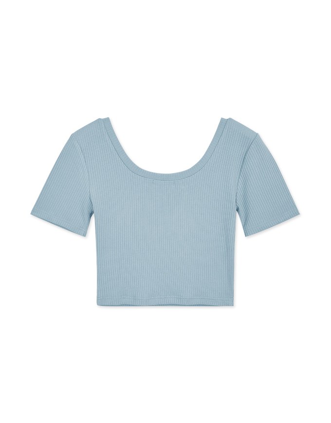 Understated Elegant Metallic Chain Crop Top