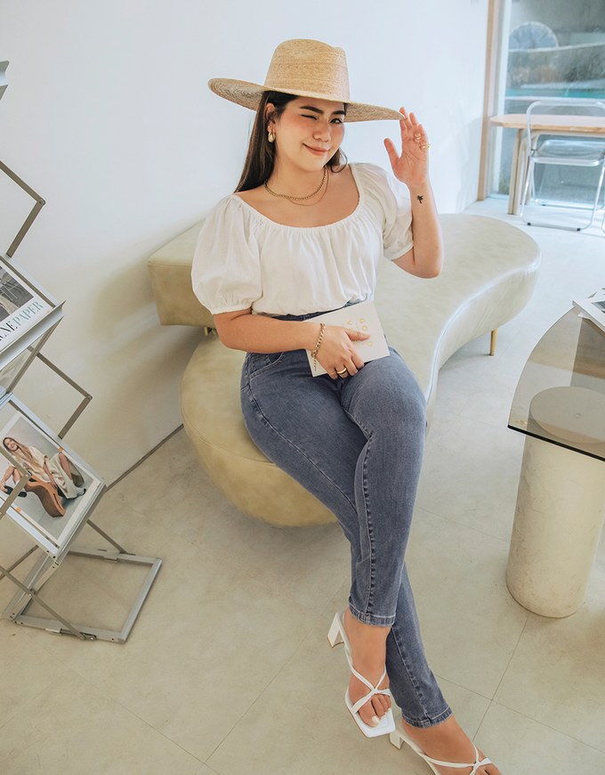 2WAY Front Knot Cotton Linen Cinched Waist Top