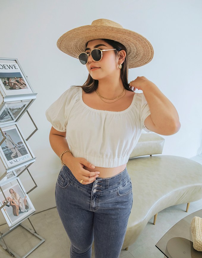 2WAY Front Knot Cotton Linen Cinched Waist Top
