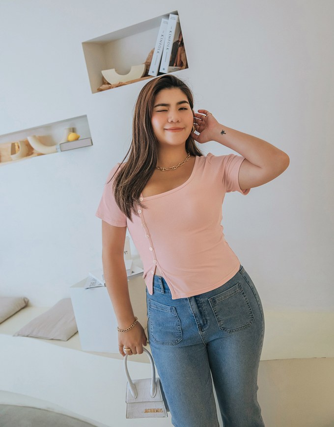 Urban Chic Side Button Slit Top