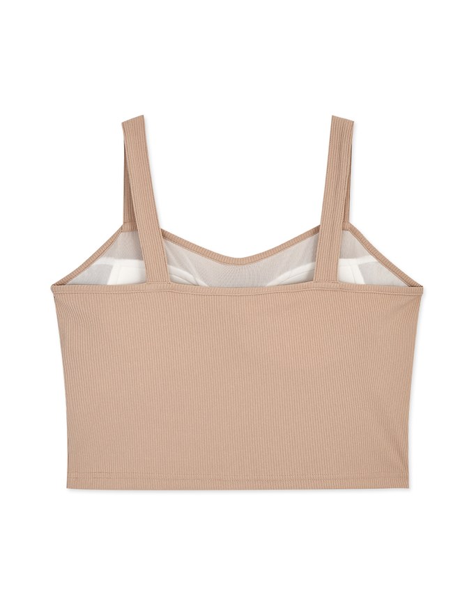 【Air 2.0】Simple Plain Button Air Comfy Bra Tank Top