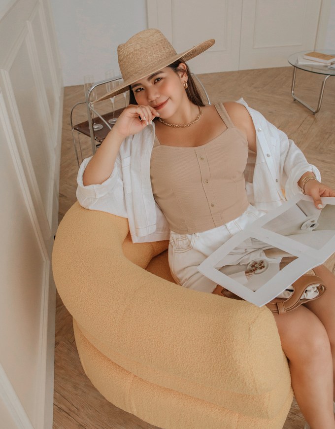 【Air 2.0】Simple Plain Button Air Comfy Bra Tank Top