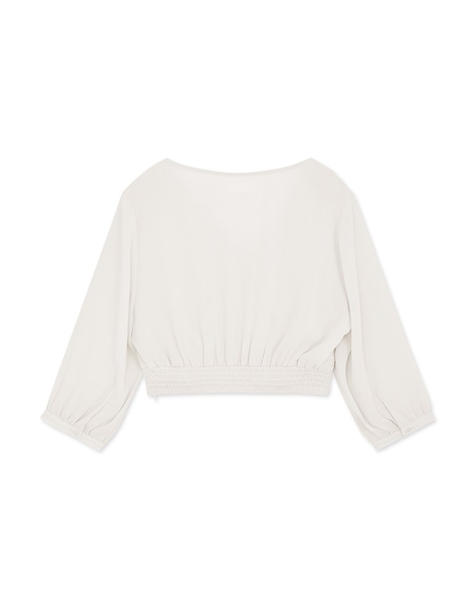 Voguish Crossover Pleated Crop Top
