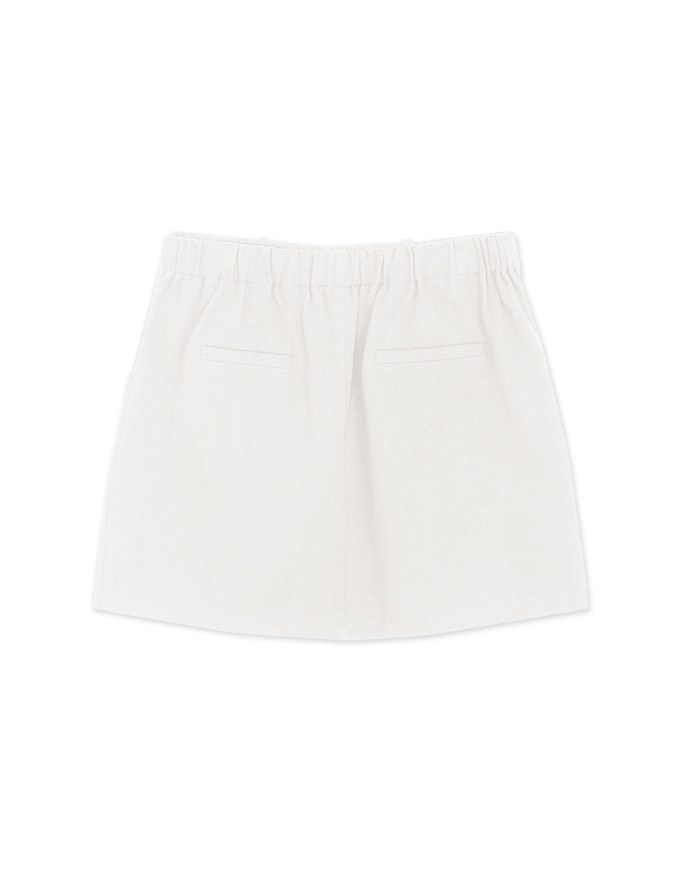 Edgy Chic High Waisted Button-down Mini Skirt