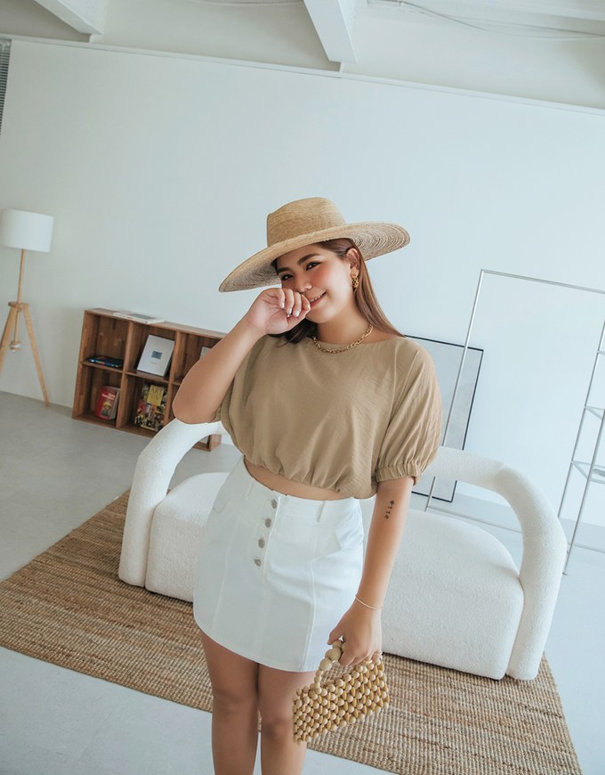 Edgy Chic High Waisted Button-down Mini Skirt