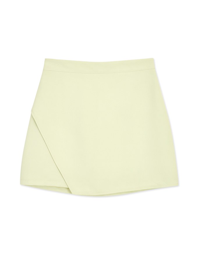 Minimalist Bias Cut A-Line Mini Skirt
